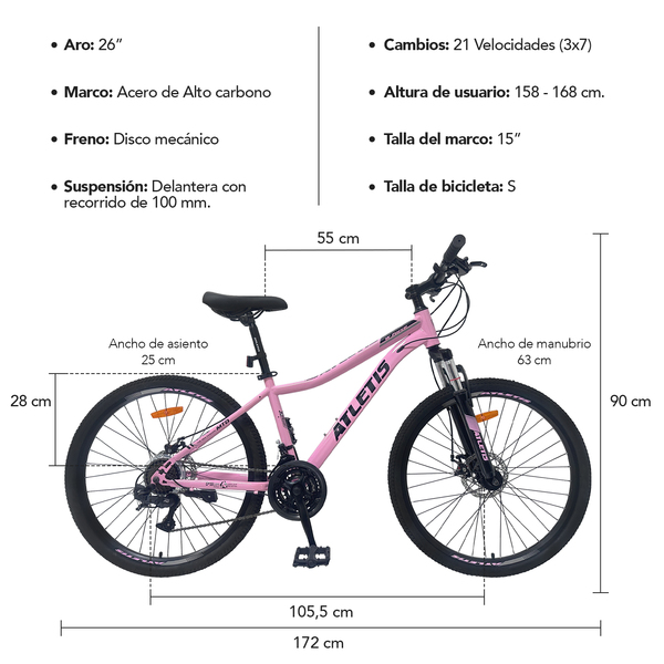 Atletis Bicicleta Mountain Bike W Force 26