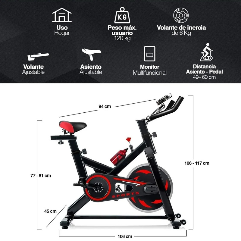 Bicicleta Spinning Bicicleta Fija Multifuncional Bicicleta Fija