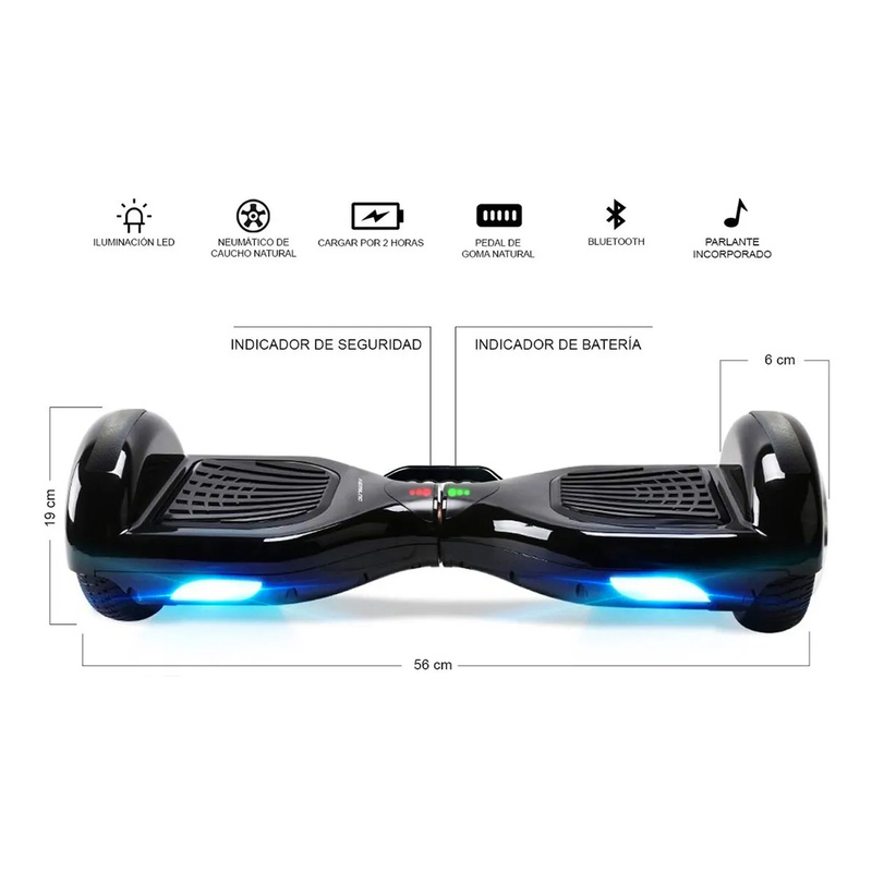  - Hoverboard Patineta Eléctrica Kemilng Negro