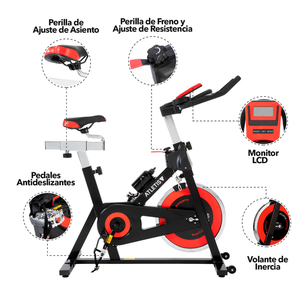 Bicicleta Fija Spinning Volante De Inercia Recomendado Fit Force