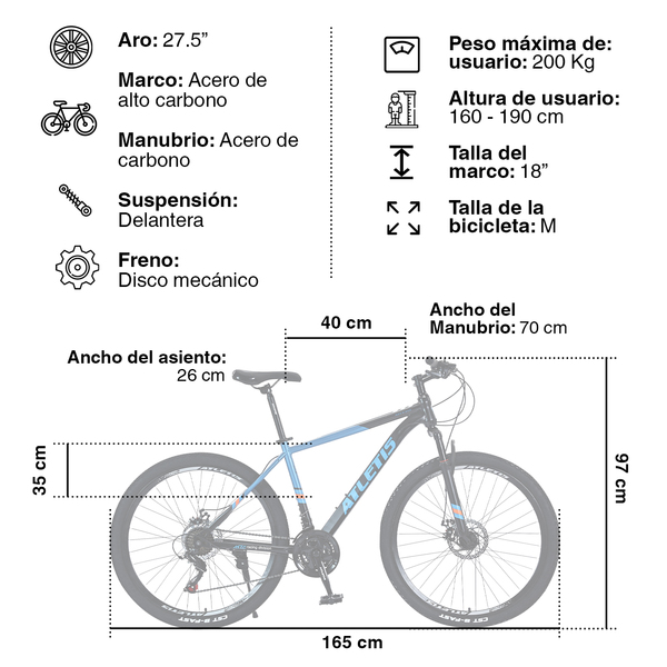 Bicycle Medidas De Bicicletas De MontaÃ±a Según Estatura Medidas
