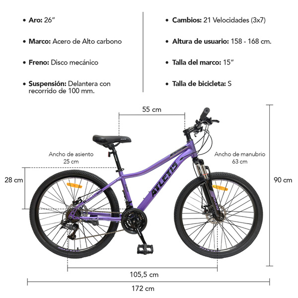 Aro Rodada Para Que Estatura Bicicleta Aro 26 Para Que Estatura Es