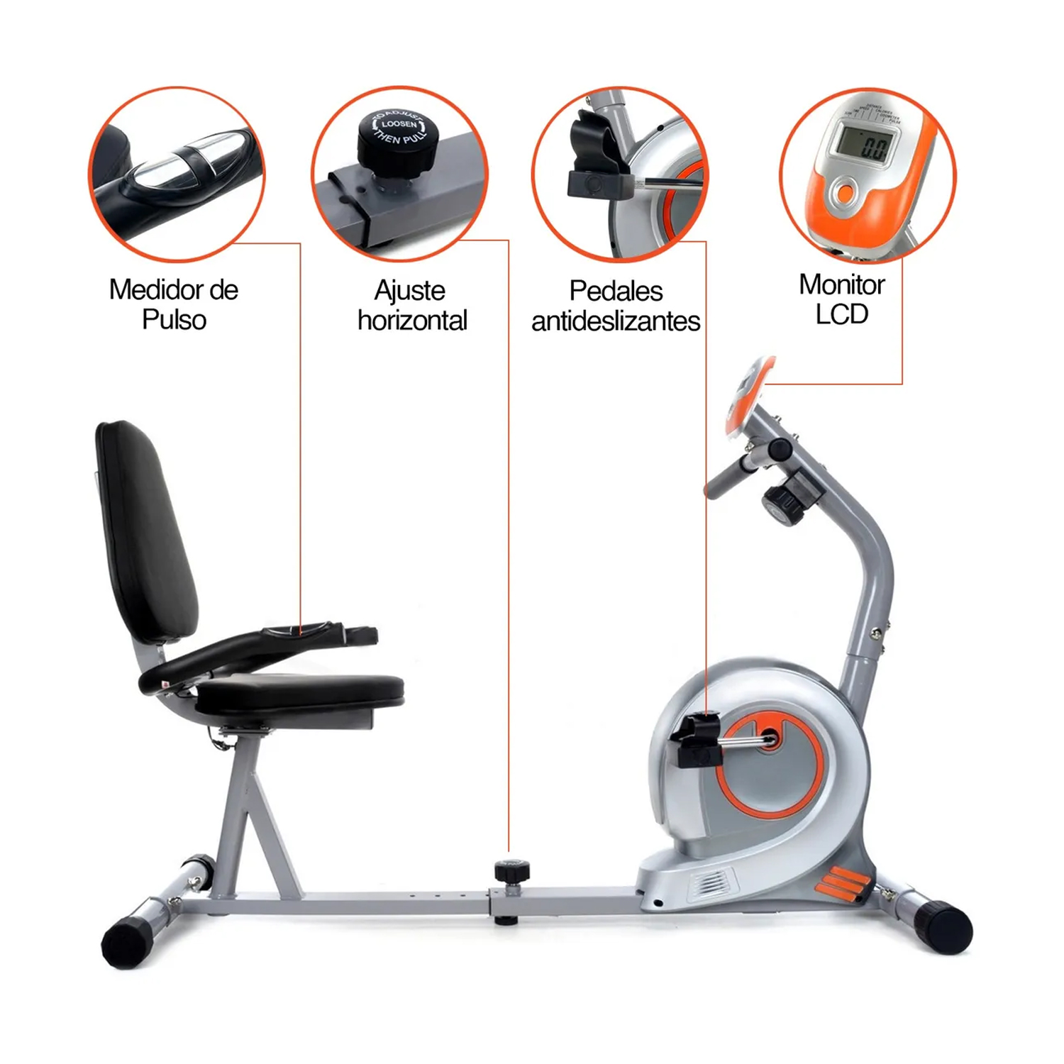  - Bicicleta Magnética Recumbent C Home Fitness