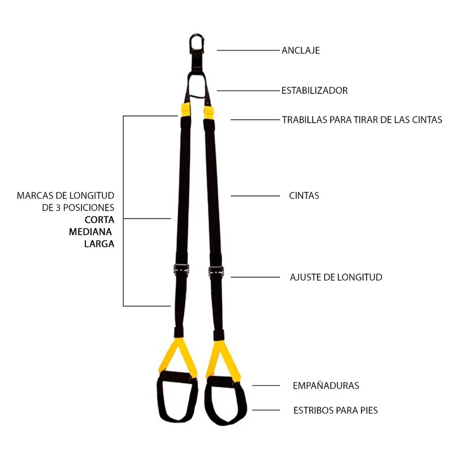  - Banda de entrenamiento suspensión - Amarillo