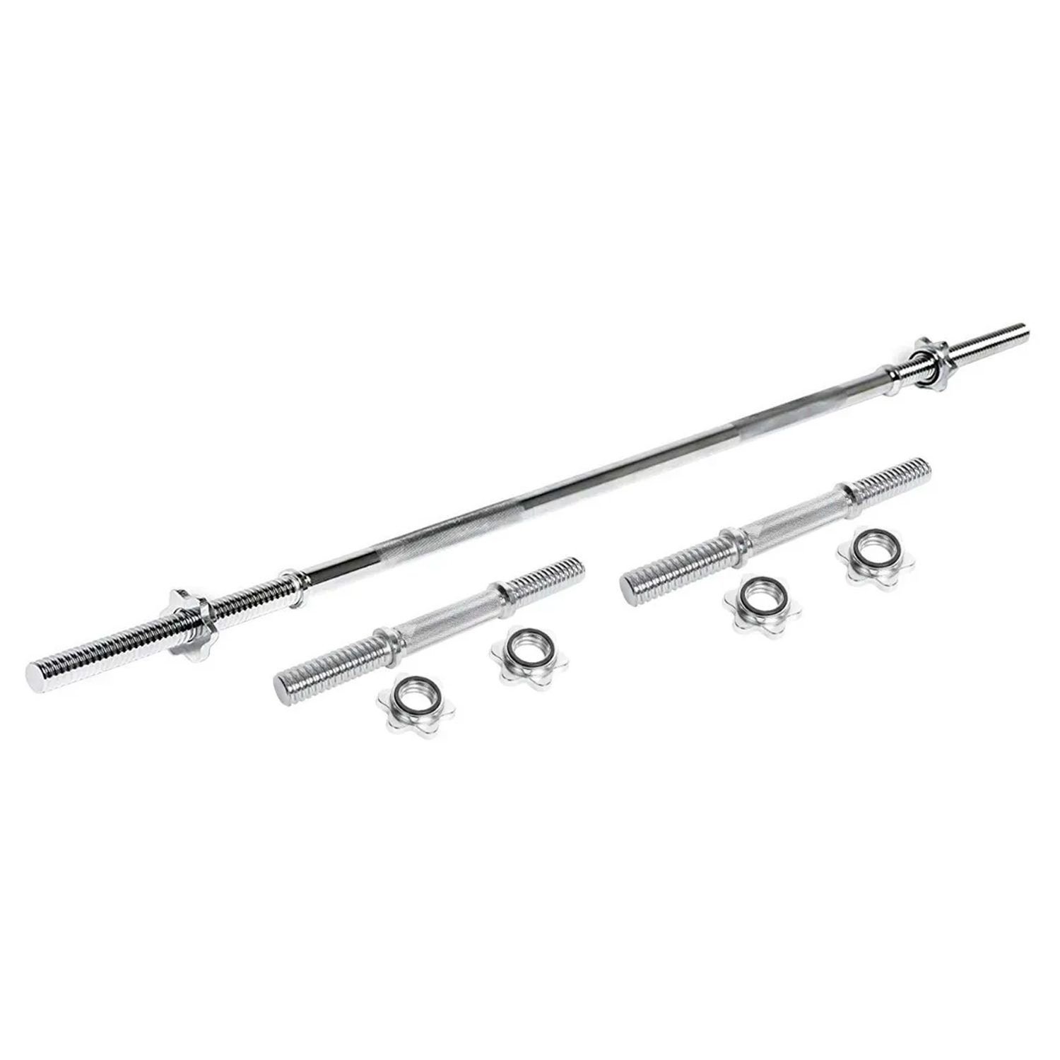  - Set 50kg Barra Con Mancuernas + Discos Intercambiables