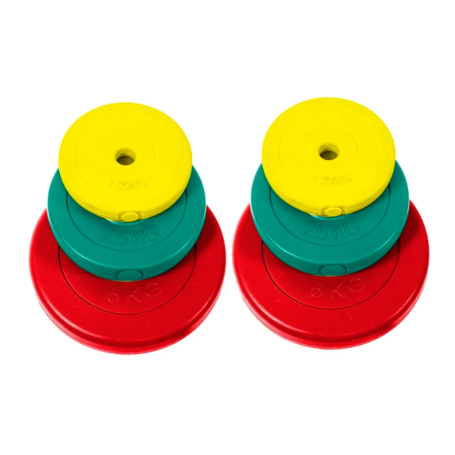  - Set Pesas 20kg: Barra 1.2 Mts + Discos De Colores
