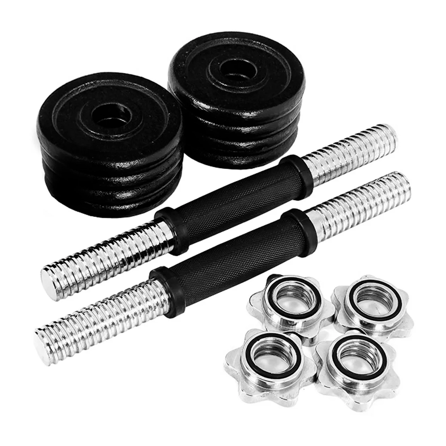  - Set Pesas 20kg Mancuernas De Metal + Discos + Maletín