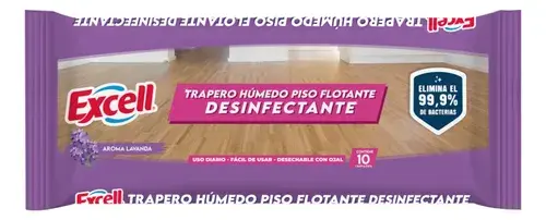 Excell Trapero Húmedo Pisos Flotantes Aroma Lavanda 10 Unidades