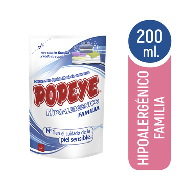 Popeye Detergente Líquido Familiar Doypack 200 ml