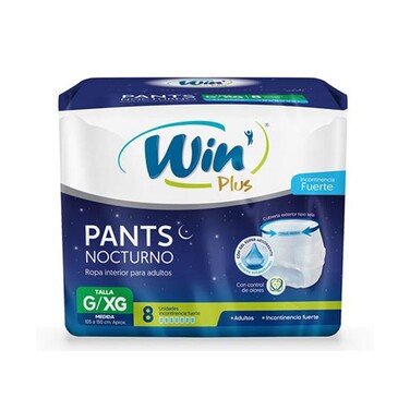 Win Plus Pants Adulto Nocturno Talla G 8 Unidades