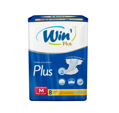 Win Plus Pañal Adulto Talla M 8 Unidades