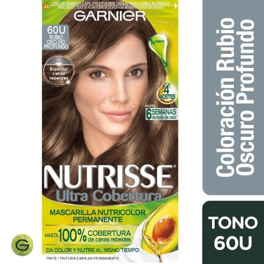 Nutrisse Tinte Permanente 60 Rubio Oscuro Profundo Ultra Cobertura