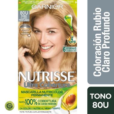 Nutrisse Tinte Permanente 80 Rubio Claro Profundo Ultra Cobertura