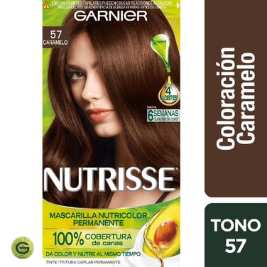 Nutrisse Tinte Permanente 57 Caramelo Castaño Claro Dorado Caoba