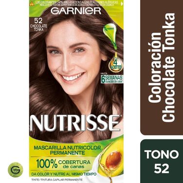 Nutrisse Tinte Permanente 52 Chocolate Tonka Castaño Claro Irisado