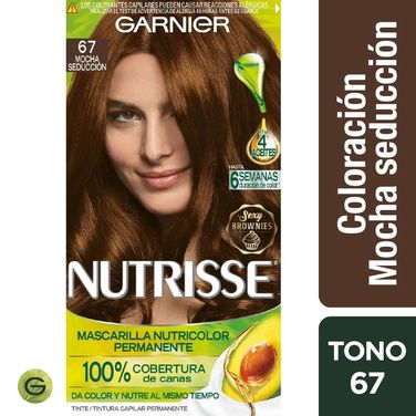 Nutrisse Tinte Permanente 67 Chocolate Rubio Oscuro Dorado Caoba