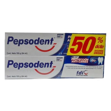 Crema Dental Protección Anticaries 3 un 130 gr Pepsodent
