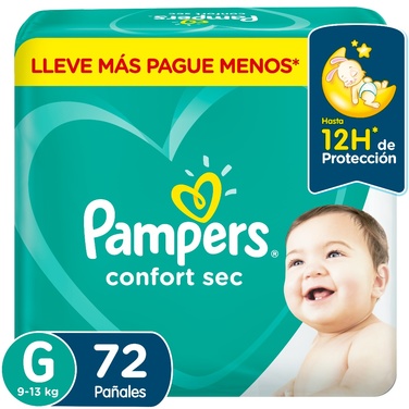 Pa&ntilde;ales Pampers Confort G 72 Unidades