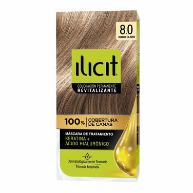 Ilicit Tintura Permanente 8/0 Rubio Claro