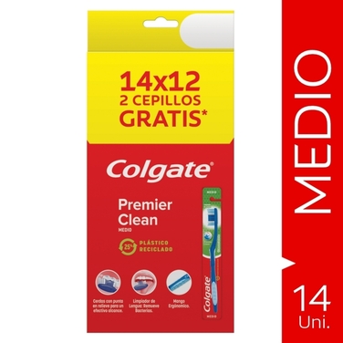 Colgate Cepillo Dental Premier Clean 14 Unidades