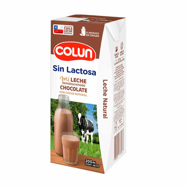 Leche Colun Chocolate Sin Lactosa 200 cc - Super El Trebol