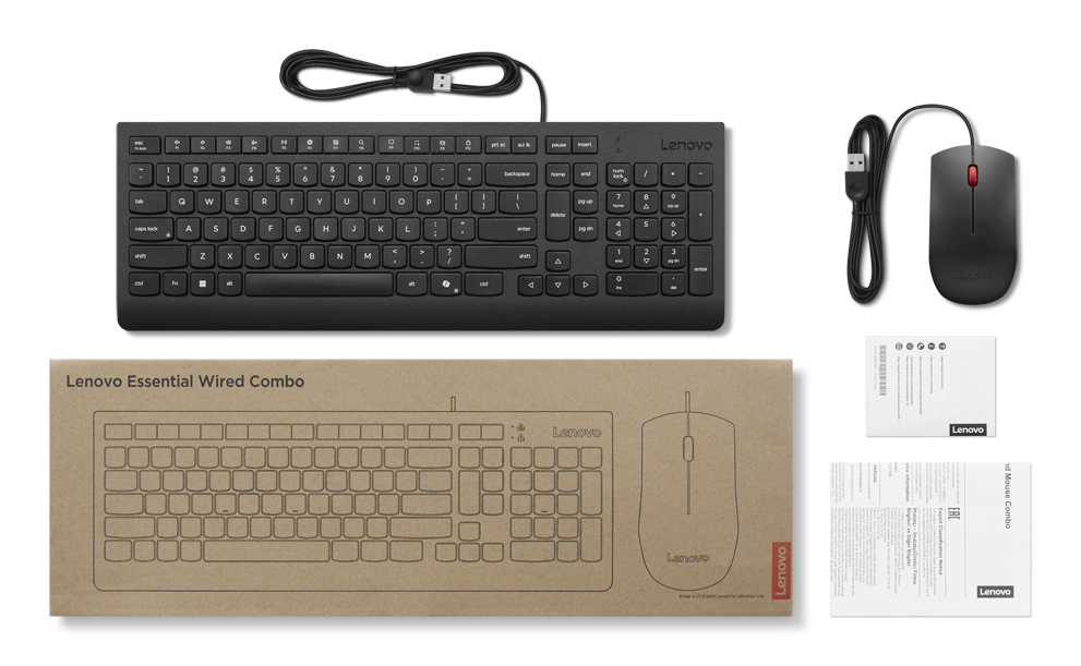 Leno様 Lenovo Teclado y mouse con cable esencial (4X31R64424) | SoloTodo.cl