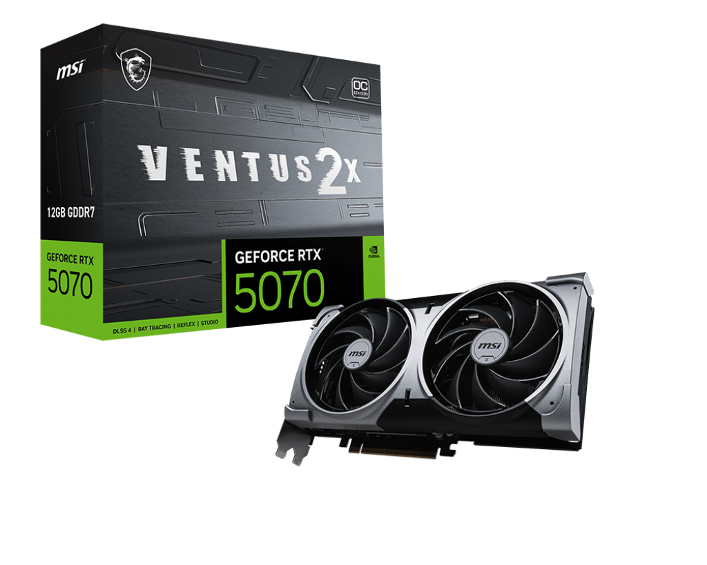MSI GeForce RTX 5070 12G VENTUS 2X BLACK OC | SoloTodo.cl