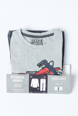 Pijama Tomy Kids Gris - Pijama Tomy Kids Gris Bbz Barbizon 1.jpg