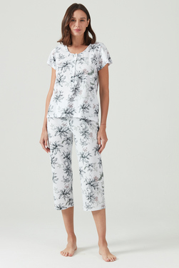 Pijama Cuore Nacional Blanco Estampado - Pijama de Mujer Blanco Estampado 2.jpg