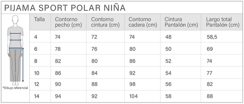 Pijama Sport Polar Kids Gris - SPORT POLAR KIDS TABLA WEB.png