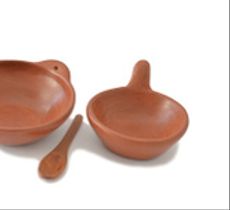 Set cuenquitos variados en greda roja