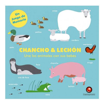 Chancho & lechón. Une los animales con sus bebés